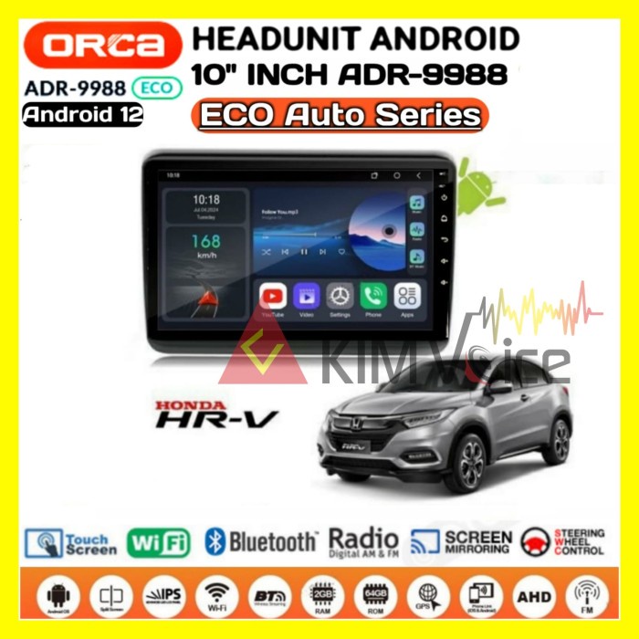 Head Unit Android Orca Eco Oem Hrv 10 Inch