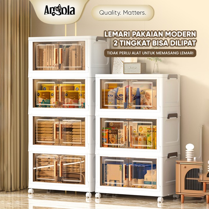 Angola Lemari Pakaian Plastik G19-G23 Lemari Susun Plastik / Lemari Rak Baju Plastik