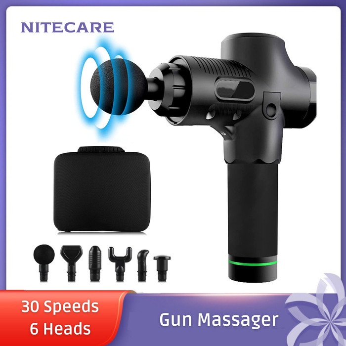 Massage Gun Alat Pijat Otot Pundak Bahu Dada Gym Fitness Elektrik