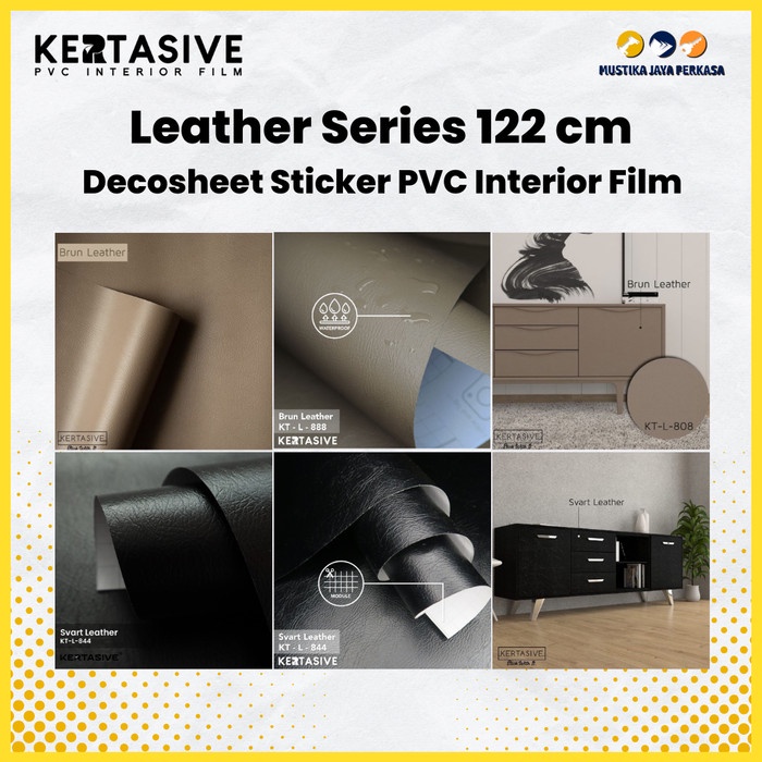 Kertasive Leather Series Decosheet Sticker Pvc Interior Film