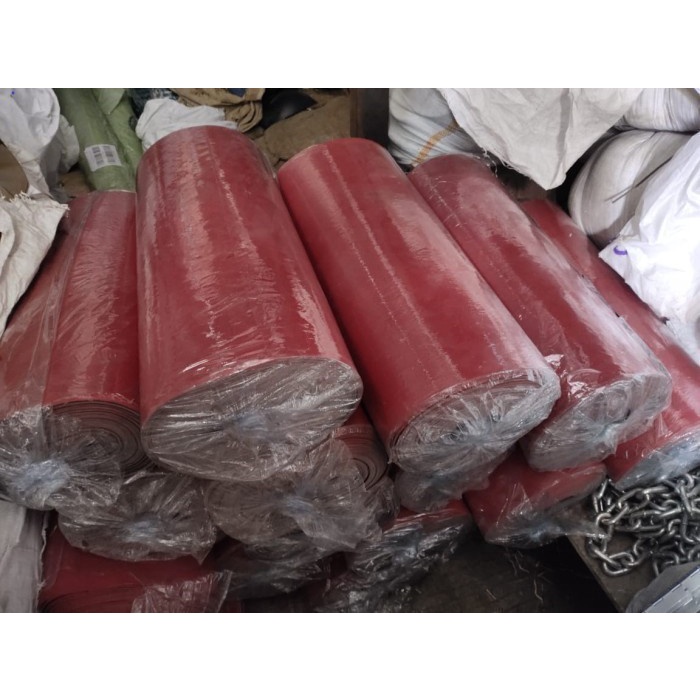 KARPET ATAP ALAS MERAH HITAM/TIKAR KARPET TALANG AIR PERMETER 110CM