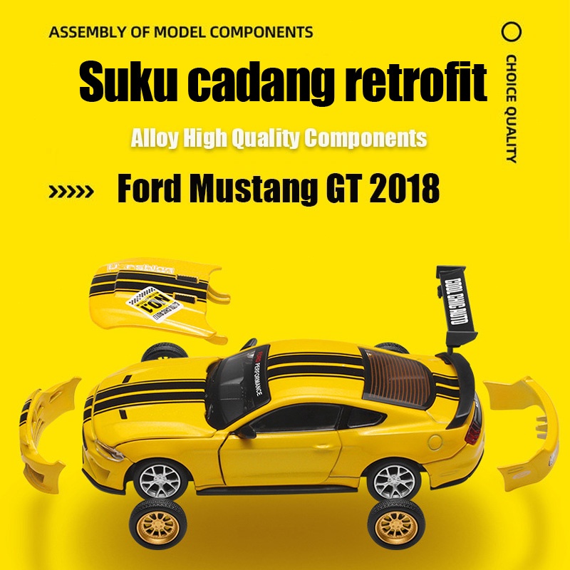 PROMO Ford Mustang GT Diecast Modifikasi Mainan Miniatur Mobil Mobilan CCA Diecast Modifikasi Alloy