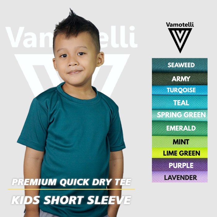 Kaos Anak - Anak Polos Oblong Dry-Fit Drifit Olahraga Jersey