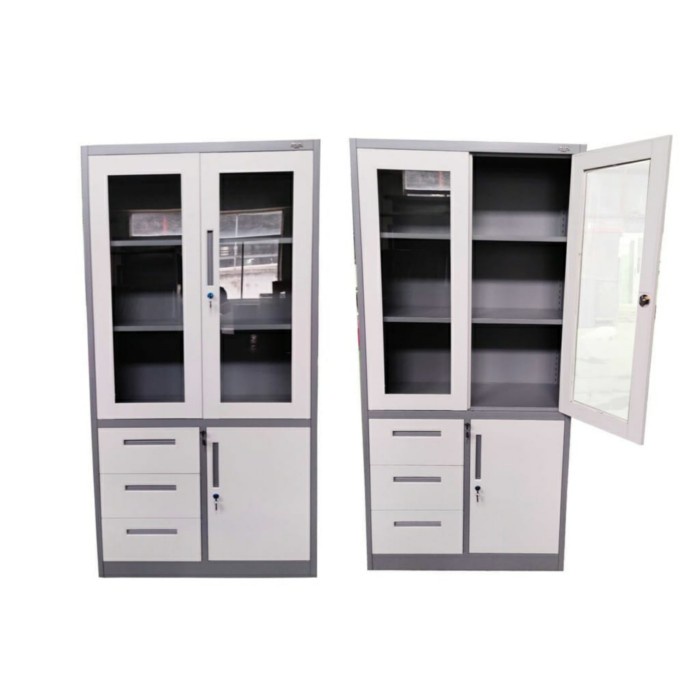 

Lemari Arsip Aa 233 Sw / Lemari Besi / Lemari Kantor / 2 Pintu 3 Laci
