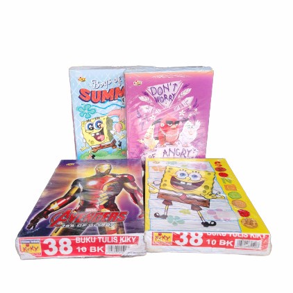 

Buku Tulis Kiky 38 Lembar 1 Pak Isi 10 Buku
