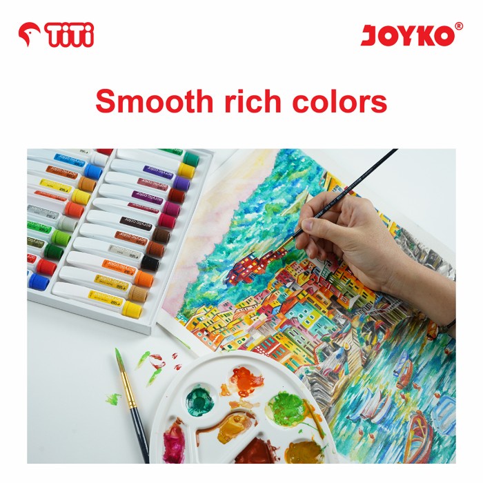 Joyko Titi 24 Acrylic Colors / Cat Akrilik 24 Warna Ac-12Ml-24