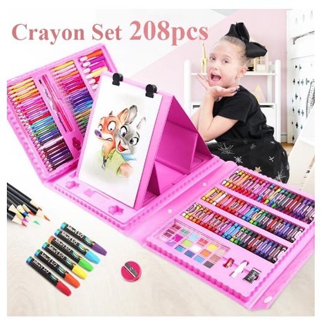 

Promo !!! Crayon Set 150/168/208 Pcs Alat Gambar Alat Tulis & Lukis Menggambar Melukis Anak