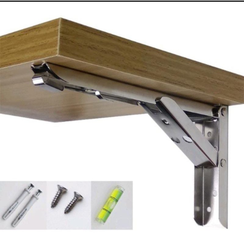 Awet Siku Meja Lipat Dinding / Engsel Siku Lipat Meja /Siku Rak Lipat/ Bracket Siku Lipat Furniture