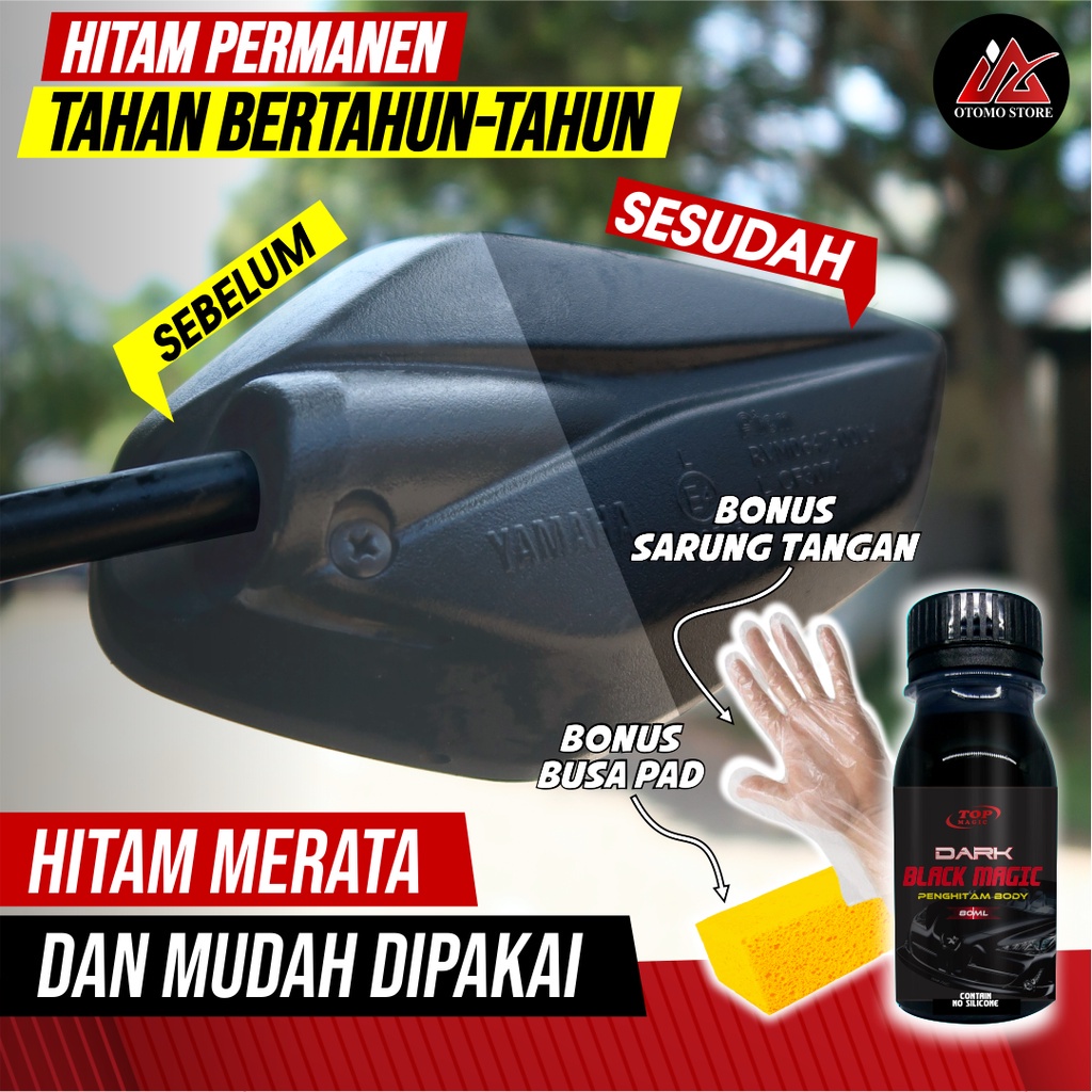 Gratis Ongkir  Top Dark Black Magic Penghitam Dashboard Motor Mobil Permanen Cepat Kering Tidak