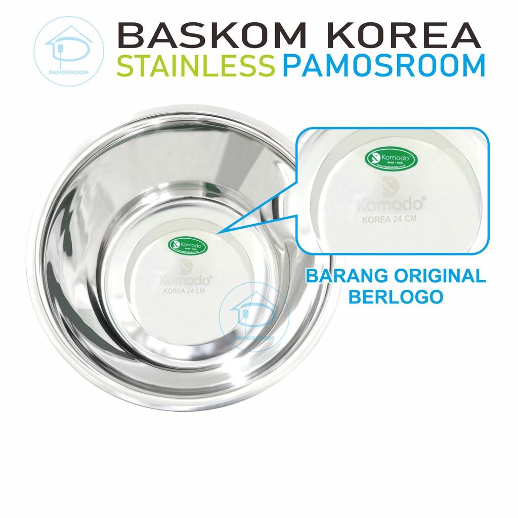 Discount Komodo Baskom Korea Stainless Steel Tebal 24Cm Mangkok Adonan Rot Baskom Korea 24 Cm Top
