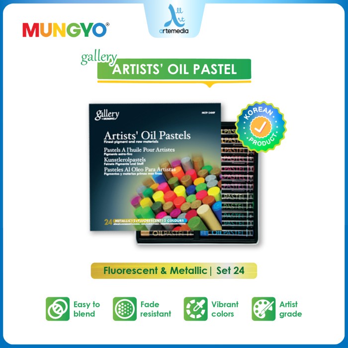 

Sale Mungyo Gallery Artists Oil Pastel Fluorescent & Metallic Set Crayon