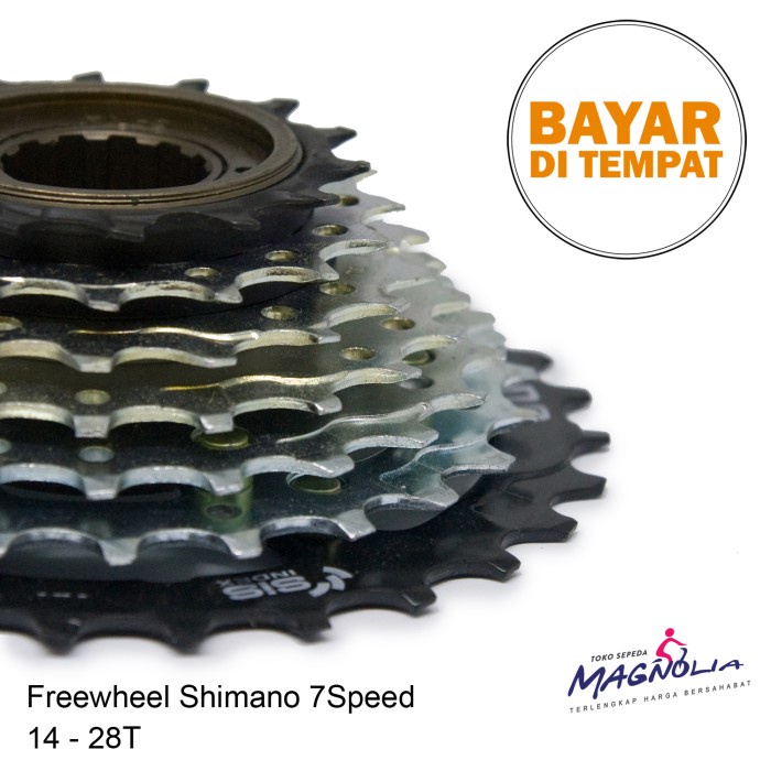 Terlaris Sproket Freewheel Sprocket Gir Gear 7 Speed Sepeda Shimano Drat Ulir SALE
