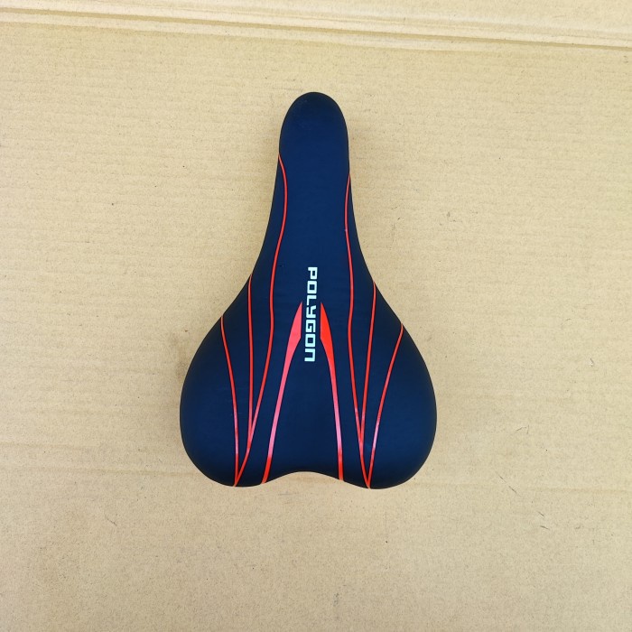 Terlaris Saddle Polygon Black Red. Sadel Sepeda MTB Hitam Merah Empuk Original SALE