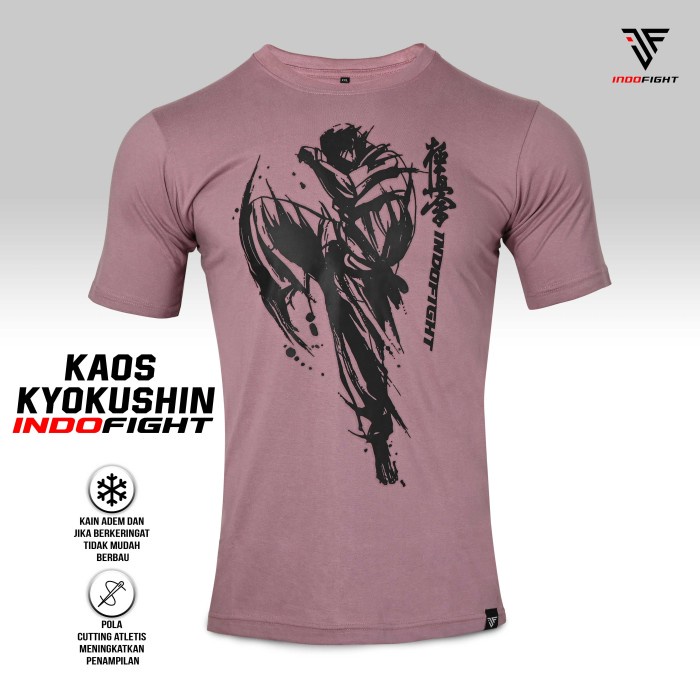 Kaos Karate Kyokushin Indofight T-shirt Kyokushin Baju Kyokushin Kaos Olahraga Karate Kyokushin