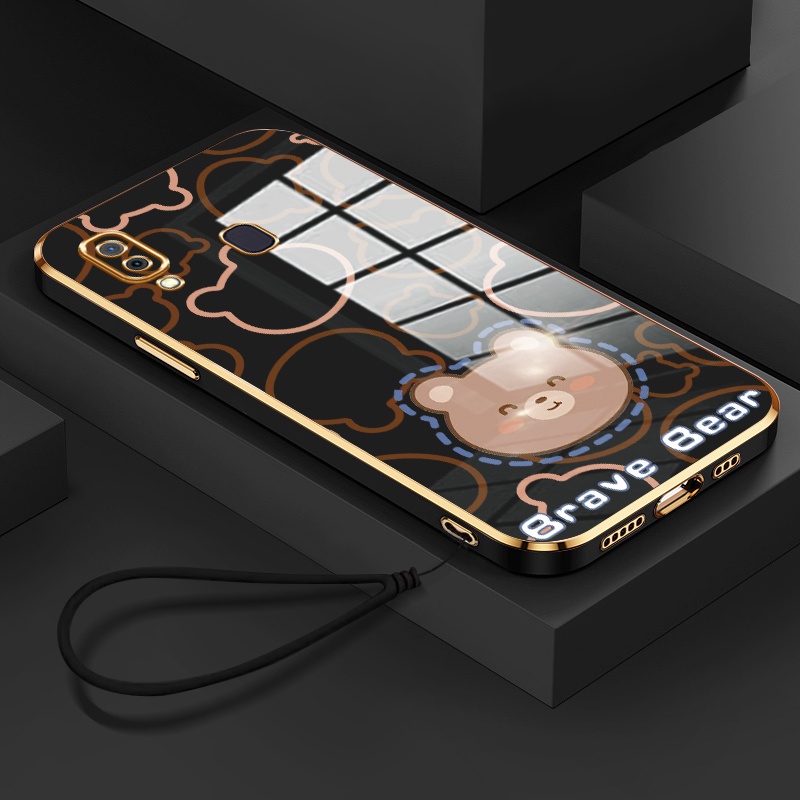 Casing Hp Untuk Samsung Galaxy A20 A30 M10s A20s A21s Case Softcase Kesing ponsel Beruang teddy tali