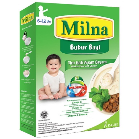 

MILNA 6+ BUBUR TIM HATI AYAM BAYAM 120 GR - RAJA SUSU