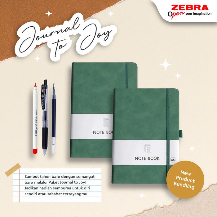

Zebra Paket Alat Tulis Pulpen gel, Refill dan Spidol Pencil Art - Journal to Joy FREE NOTES
