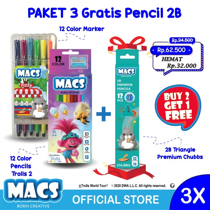 

Paket 3 Gratis Pencil 2B (Buy 2 Get 1 Free)