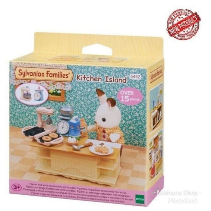 Furniture Sylvanian Families Meja Dapur Kitchen Island Set