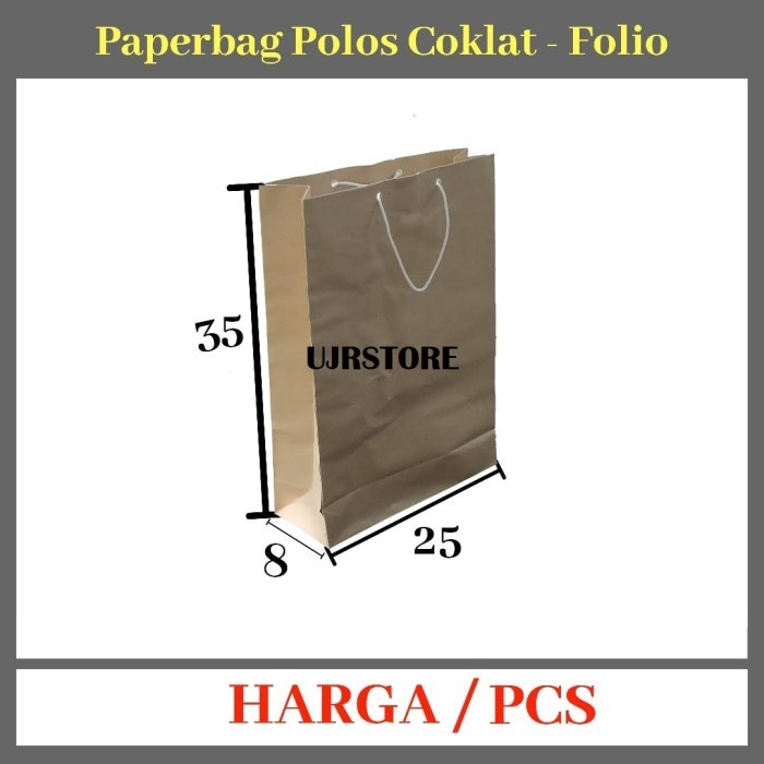 

Flashshow PAPER BAG POLOS COKLAT UKURAN FOLIO