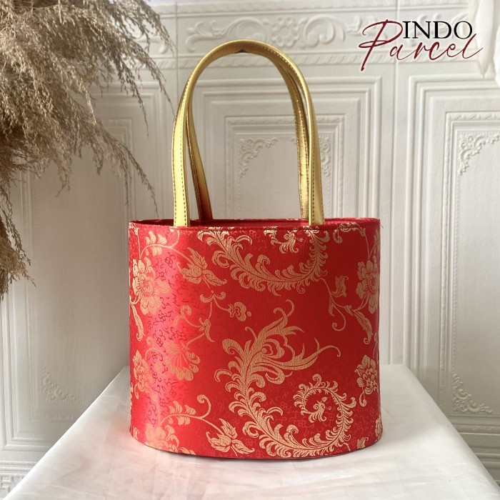 

Flashshow Tas Goodie Bag Oval Cheongsam Tas Etnik Chinese Imlek Kado Hadiah