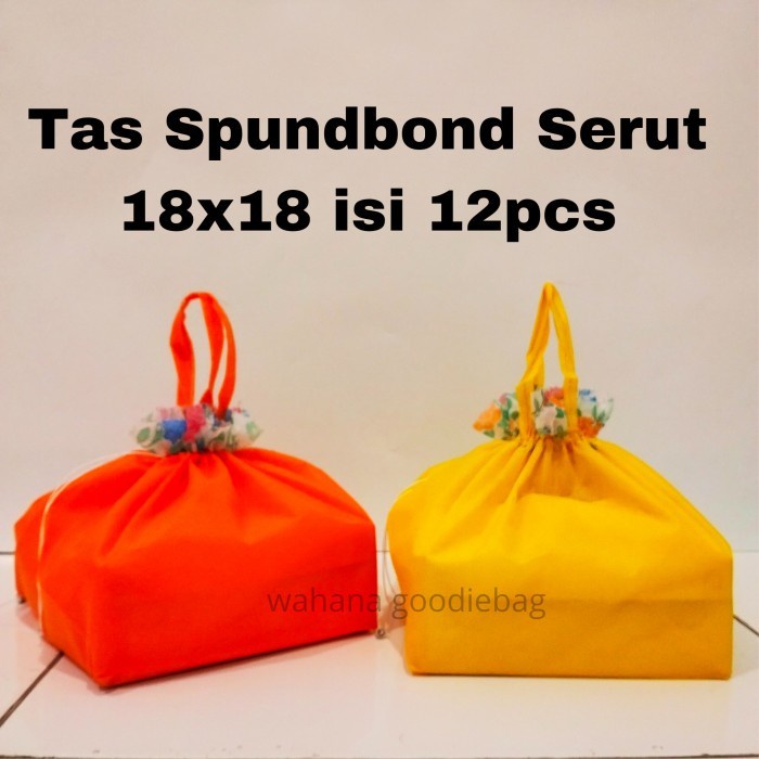 

Flashshow tas serut spunbond box nasi 18x18/besek 12pc