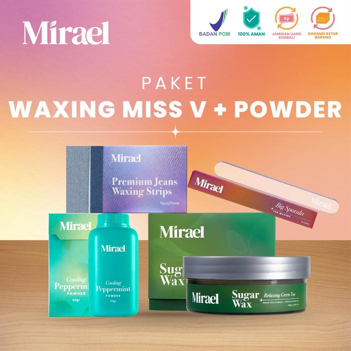 MIRAEL Paket Waxing Miss V with Rice Milk Waxing Powder