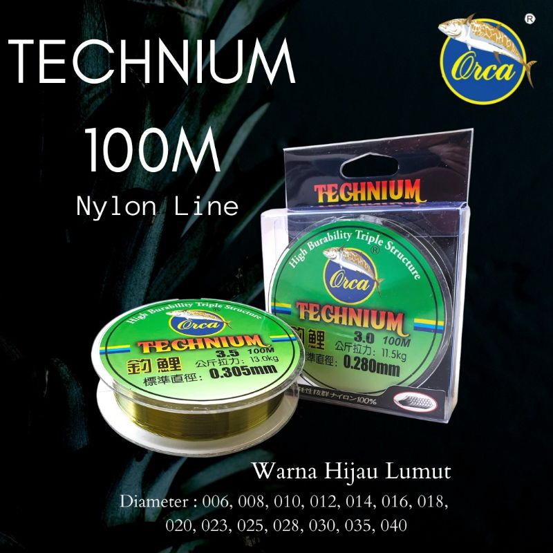 senar orca technium 100m- orca tecnium orca teknium  senar technium senar teknium senar pancing-supe