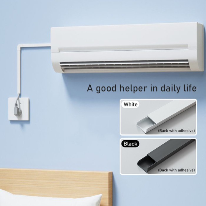 Flashshow Kabel Duct Kabel Dak Cable Ducting Penutup Pelindung Kabel Tempel Dinding Lantai PVC Tray