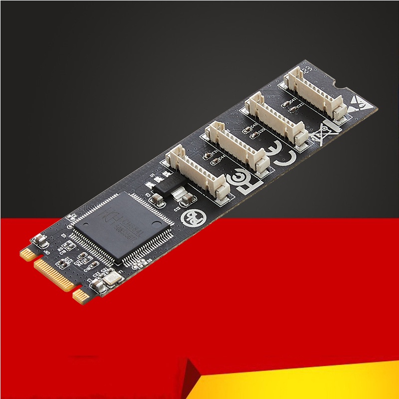 MCC M.2 B+M Key to 4 Port RS232 Serial Card DB 9Pin 4 Com Ports Controller RS-232 Industrial Serial 
