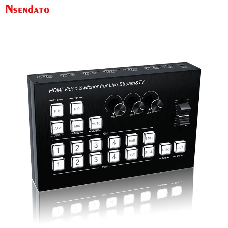 MCC 4K 4 Channel HDMI Video Camera Switcher Mixer For Live Streaming 4xHDMI Hdmi USB3.0 Record video