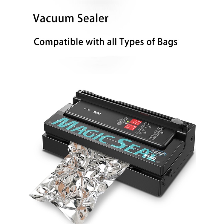 MCC Vacuum Machine MAGIC SEAL MS300 Vacuum Bags Food Plastic Packaging Sealers Mylar Bags Sealer Sea
