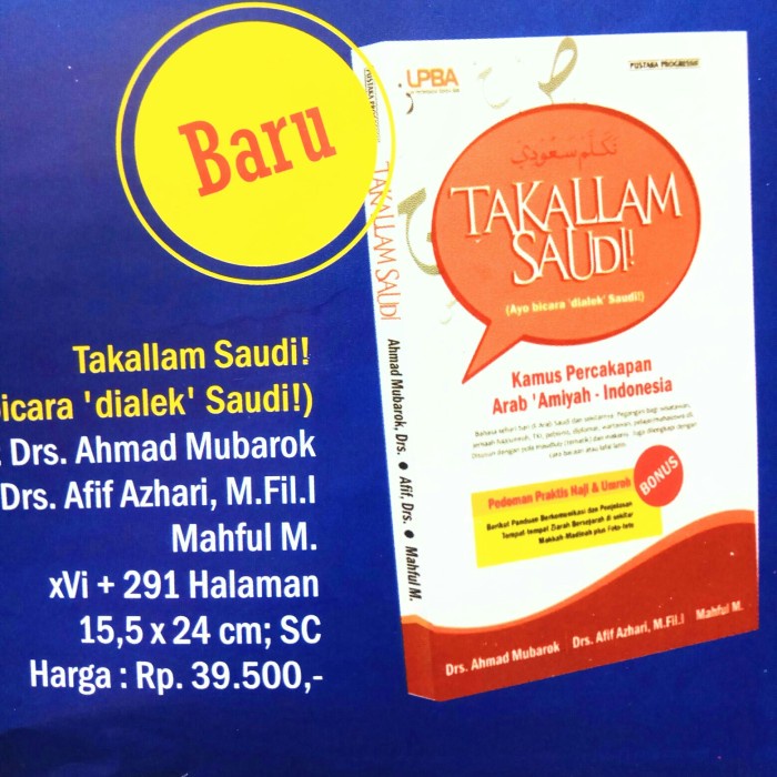 TAKALLAM SAUDI BAHASA ARAB AMIYAH KODE 1021