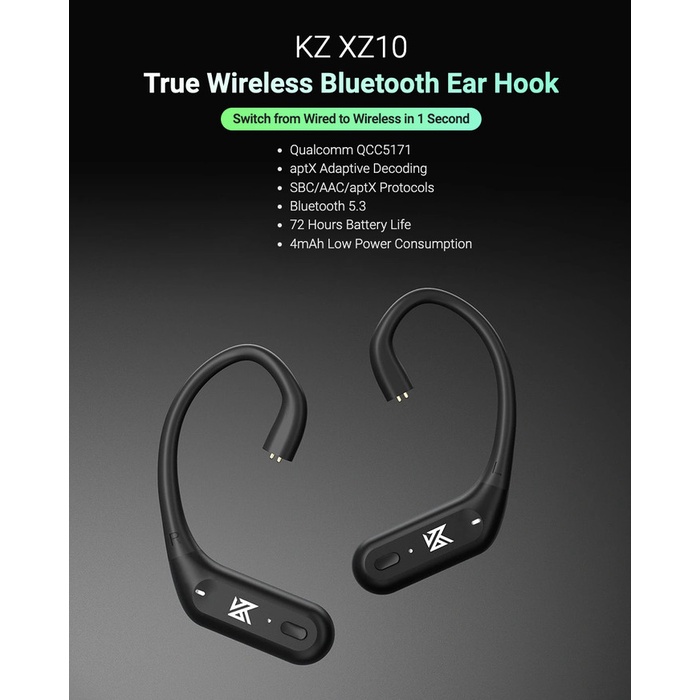 KODE E KZ XZ10 APTX TWS Upgrade Type C Wireless Bluetooth 5.3 Module Earphone KZ CCA Alt AZ09 PRO