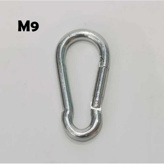 GYMTOP Carabiner Gantungan Kunci Spring Buckle Stainless Steel Silver M9
