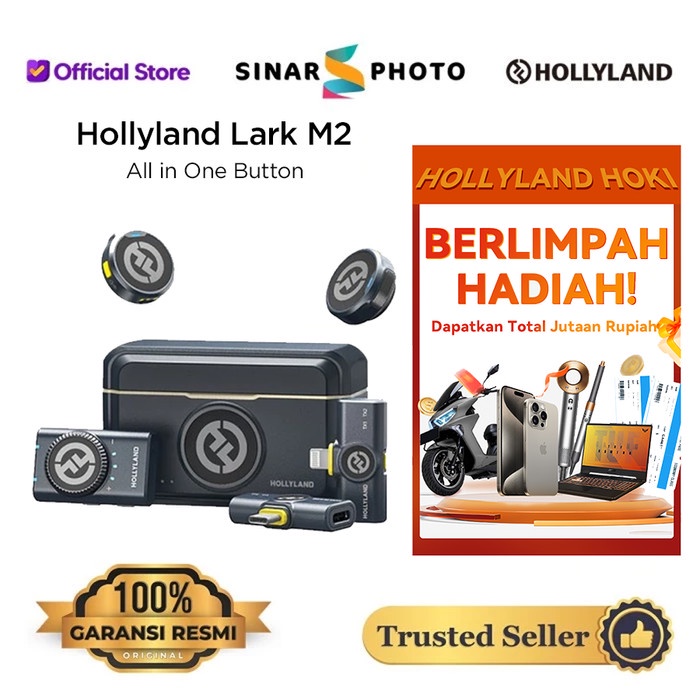 PROMO Hollyland Lark M2 Wireless Lavalier - Hollyland LarkM2 Garansi Resmi