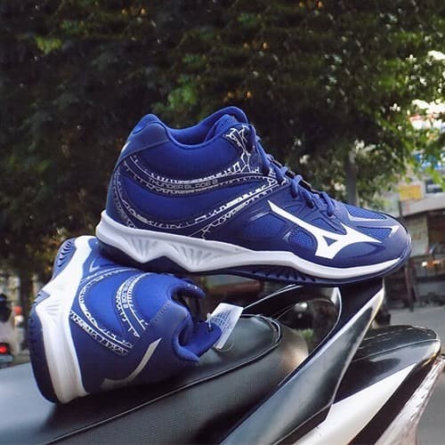 Sepatu Voli Original Mizuno Thunder Blade 2 Mid Blueprint