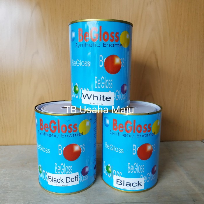 Cat Minyak Kayu / Besi Be Gloss White Black Black Doff Putih Hitam Dop
