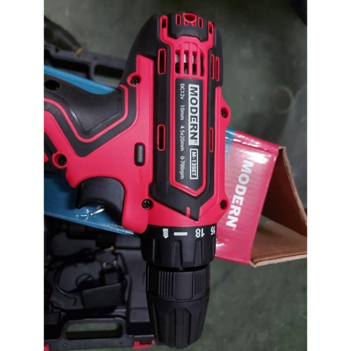 Mesin Bor Baterai SET M13 Cordless Drill Bor Tangan Baterai 12V MODERN - Bev