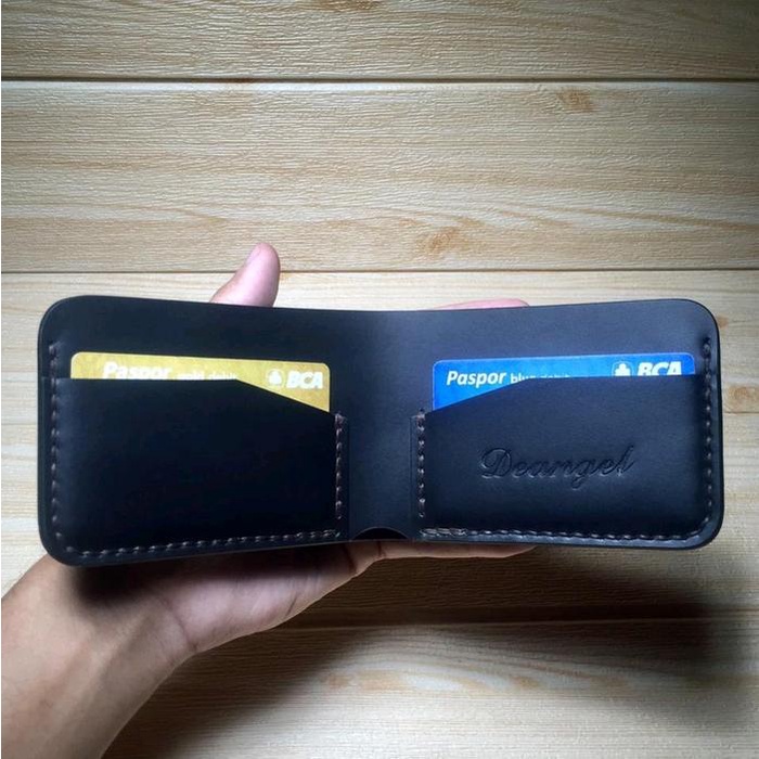DOMPET KULIT PRIA KULIT SAPI ASLI DOMPET MINI Hitam