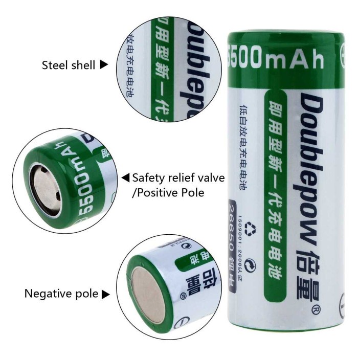 BATERAI 26650 ISI ULANG RECHARGEABLE 37V 5500 MAH 1 PCS KODE 997