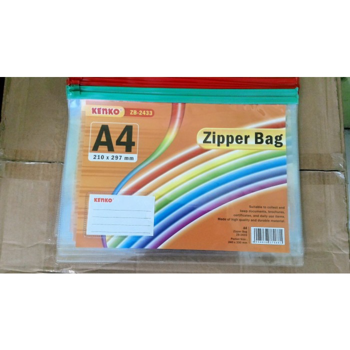 

Paket 78 pcs Zipper Bag A4 Kenko
