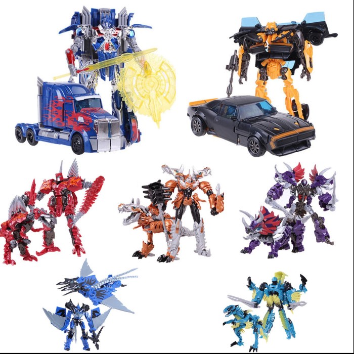 Robot Transformers Optimus Bumblebee Scorn Snarl Grymlock Slug Dinobot