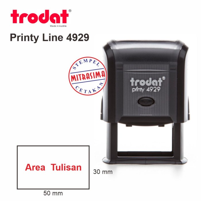 

Stempel Trodat 4929 ( Model Persegi )