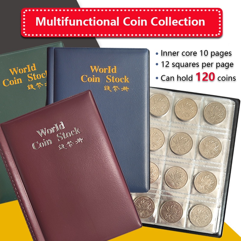 

60/120 Pockets Album For Coins Collection Book Home Decoration Photo Album Coin Album Holders