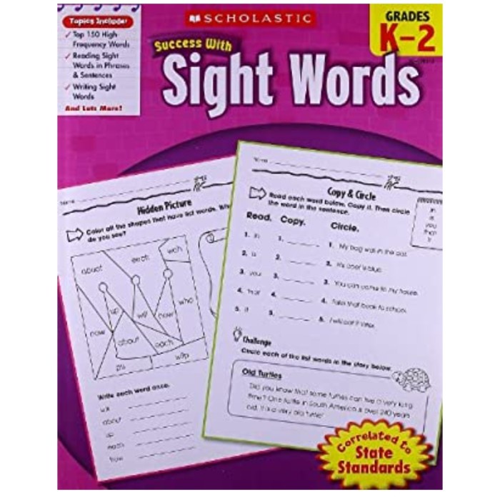 

TERLARIS! sight words book for K2