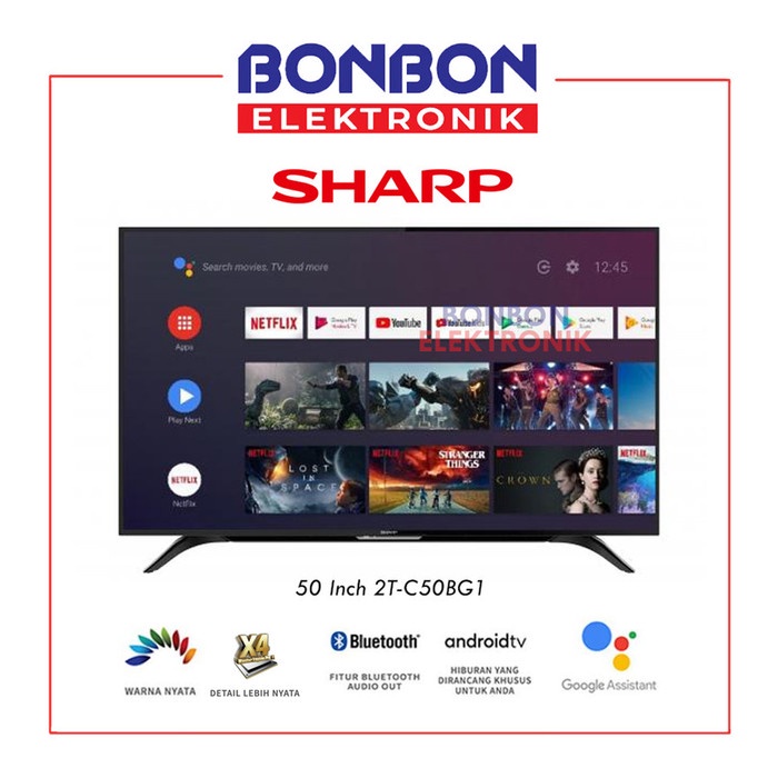 Sharp Led Android Tv 50 Inch 2T-C50Bg1 / 2Tc50Bg1 2T-C50Bg1I Full Hd