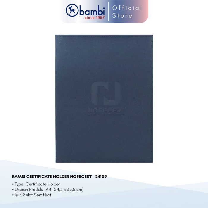 

Bambi Map Sertifikat A4 Edisi Certificate Holder NOFECERT Original Kode 1031