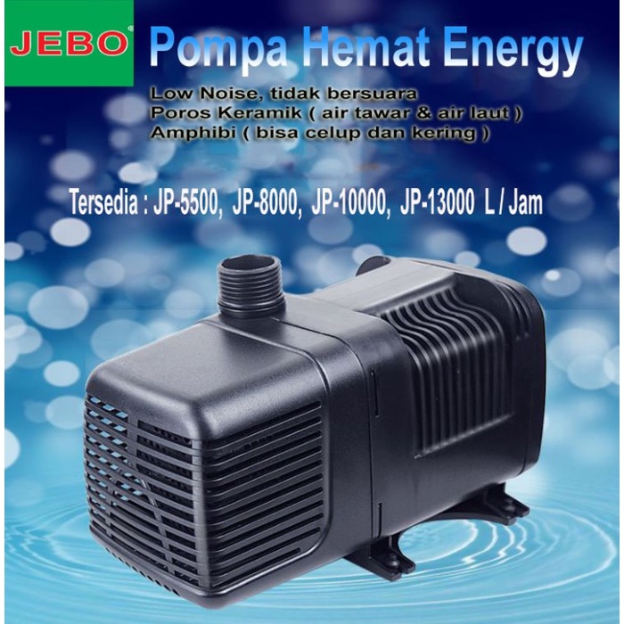 JEBO Pompa Air Filter Kolam Koi Hemat listrik Low watt Bukan JTP 5800