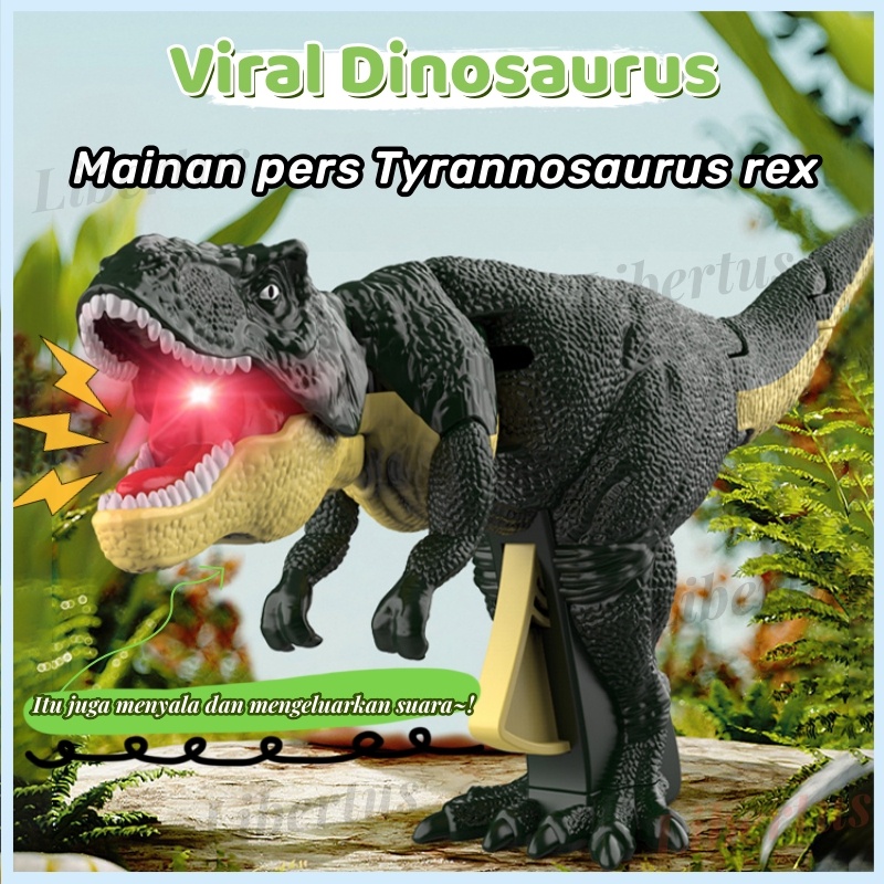 sale Tekan Mainan Dinosaurus Tyrannosaurus Rex VIRAL DINOSAURUS Simulasi Mainan Dinosaurus Model